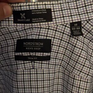 Nordstrom Men's Shop Blue and White Plaid Shirt